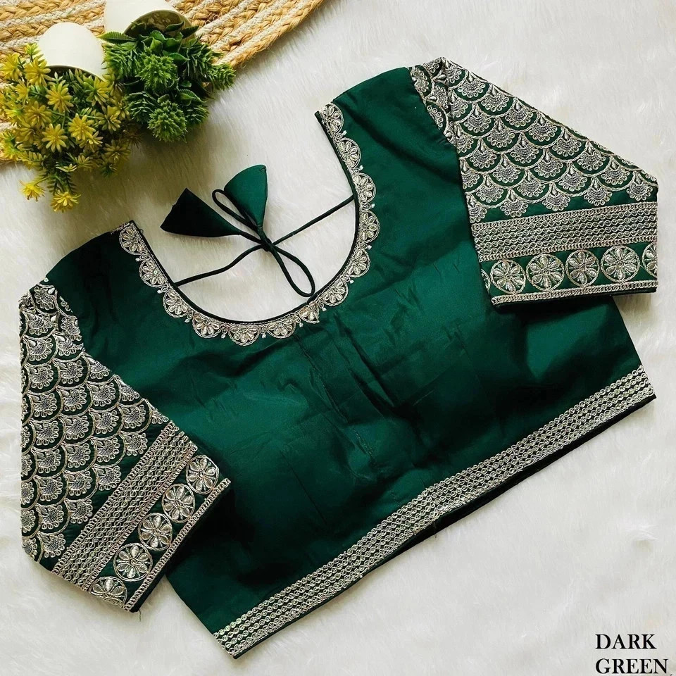 Saree Blouse Readymade Designer Sari Choli Indian Party Wear Bollywood Dress