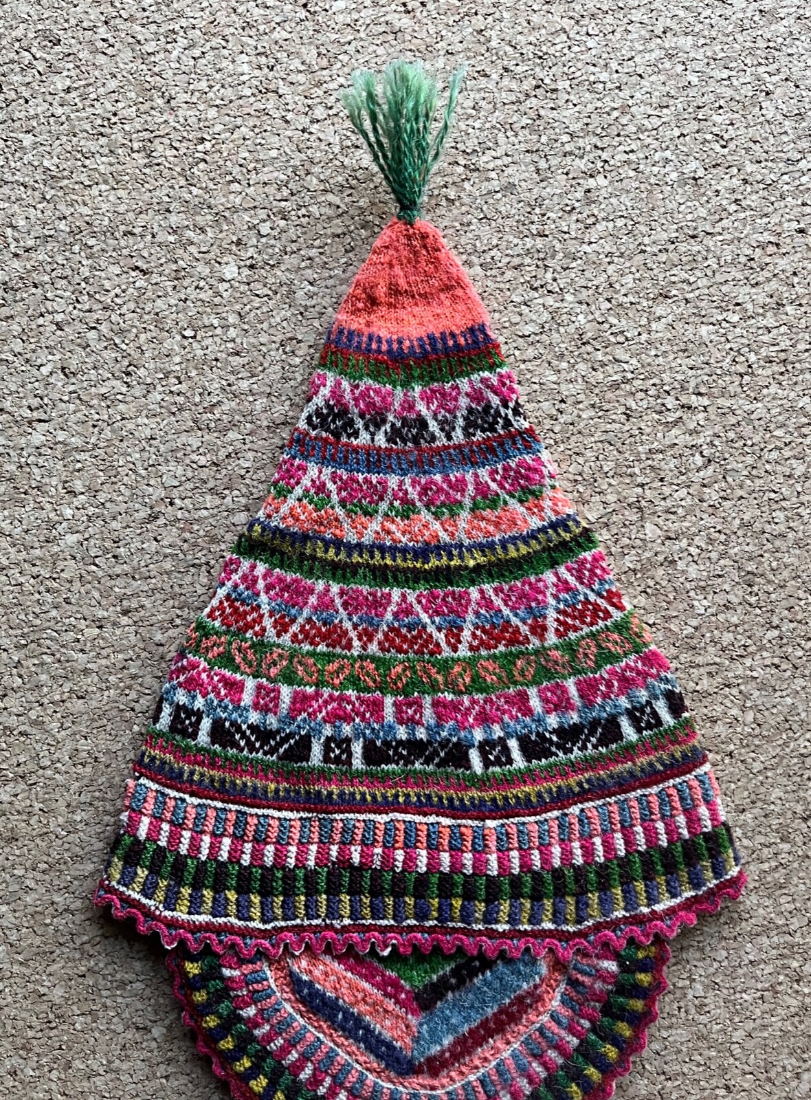 Vintage Hand Knit Peruvian Quechua Chullo Hat