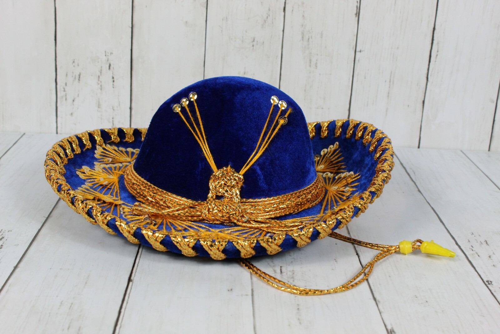 SALAZAR YEPEZ Little Kids Mariachi Mexican Sombrero Hat Blue Velvet Perfect