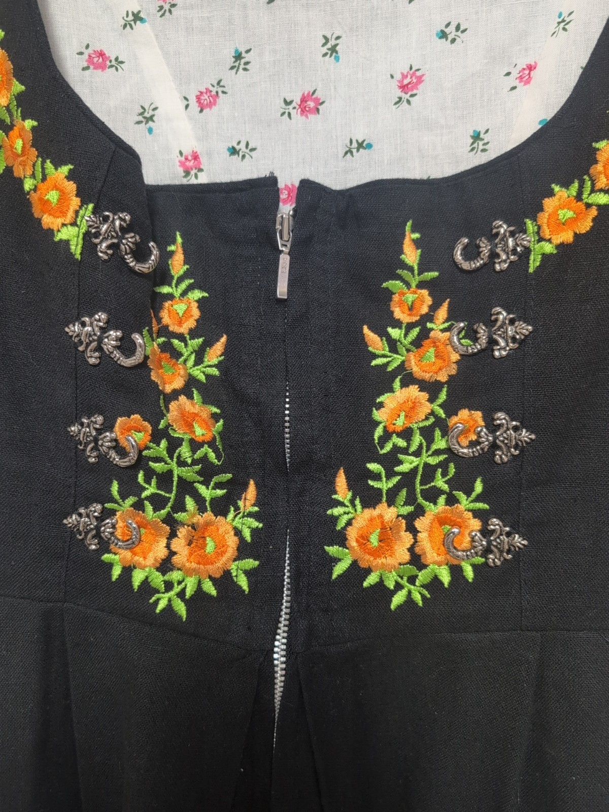 Dirndl Oktoberfest/Maifest German Dress Embroidery Original Steindl Sz 36,S,53cm