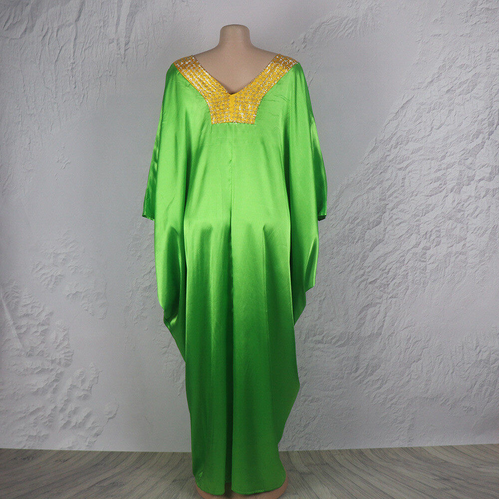 2024 Summer Women Bat Sleeve Boubou Robe Ankara Party Gown African Clothes