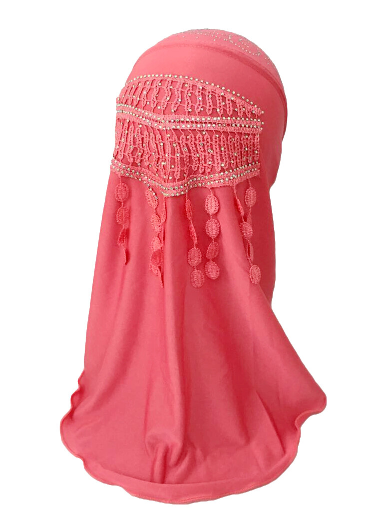 Ramadan Islamic Kids Girls Muslim Hijab Amira Headwear Scarf Shawl Hat 2-6Y