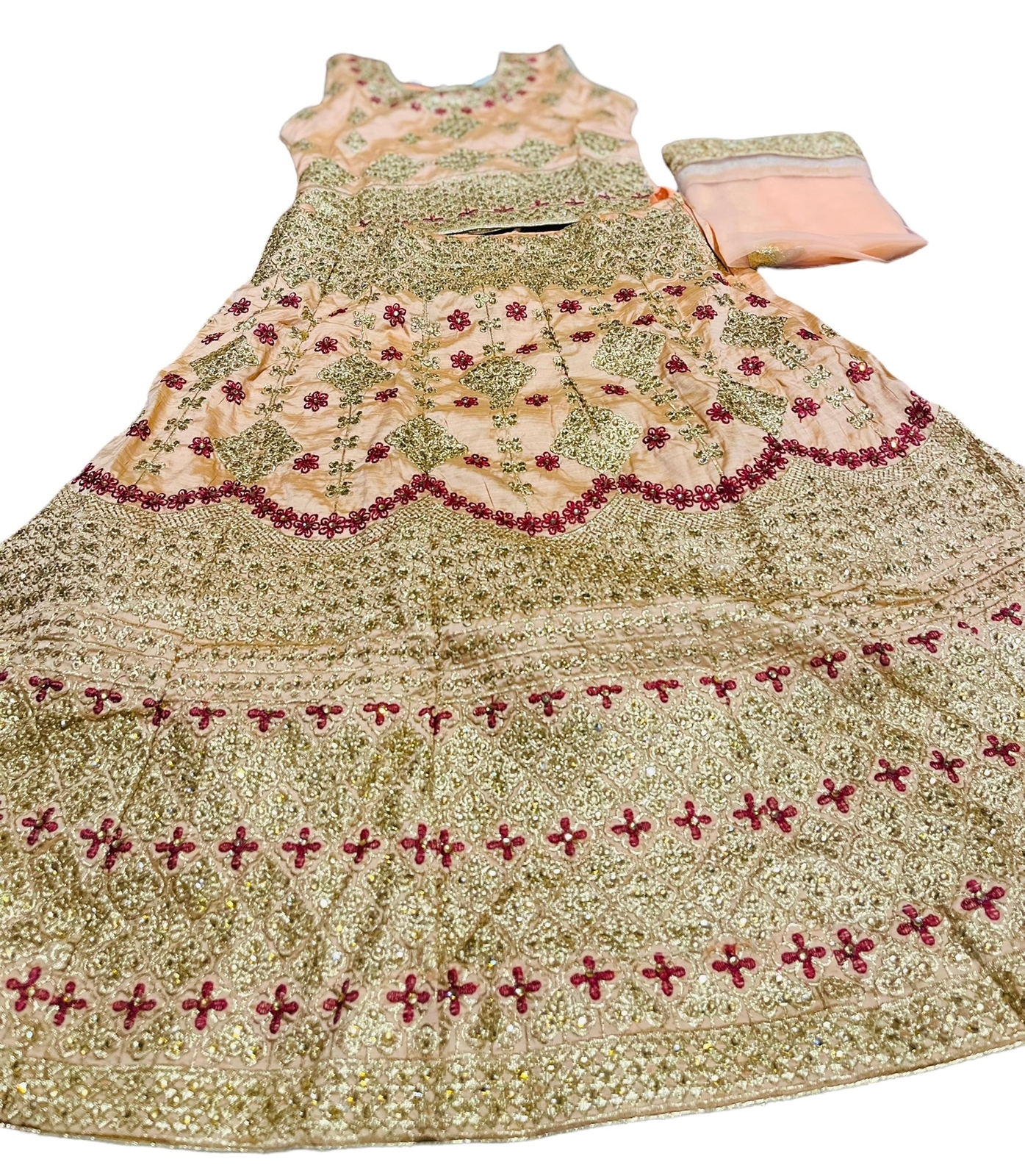 Elegant Grace: Girls Lehenga Choli with Embroidery