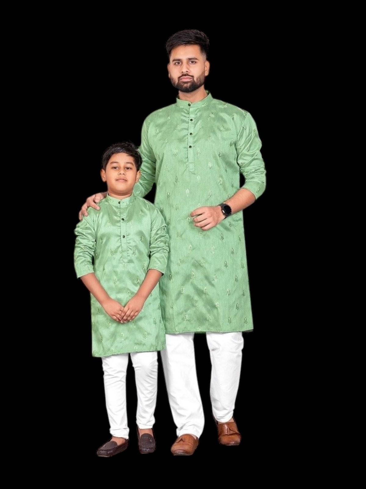 Light Green Traditional Kurta Pajama Set for Boys – Ethnic Wear- 76578