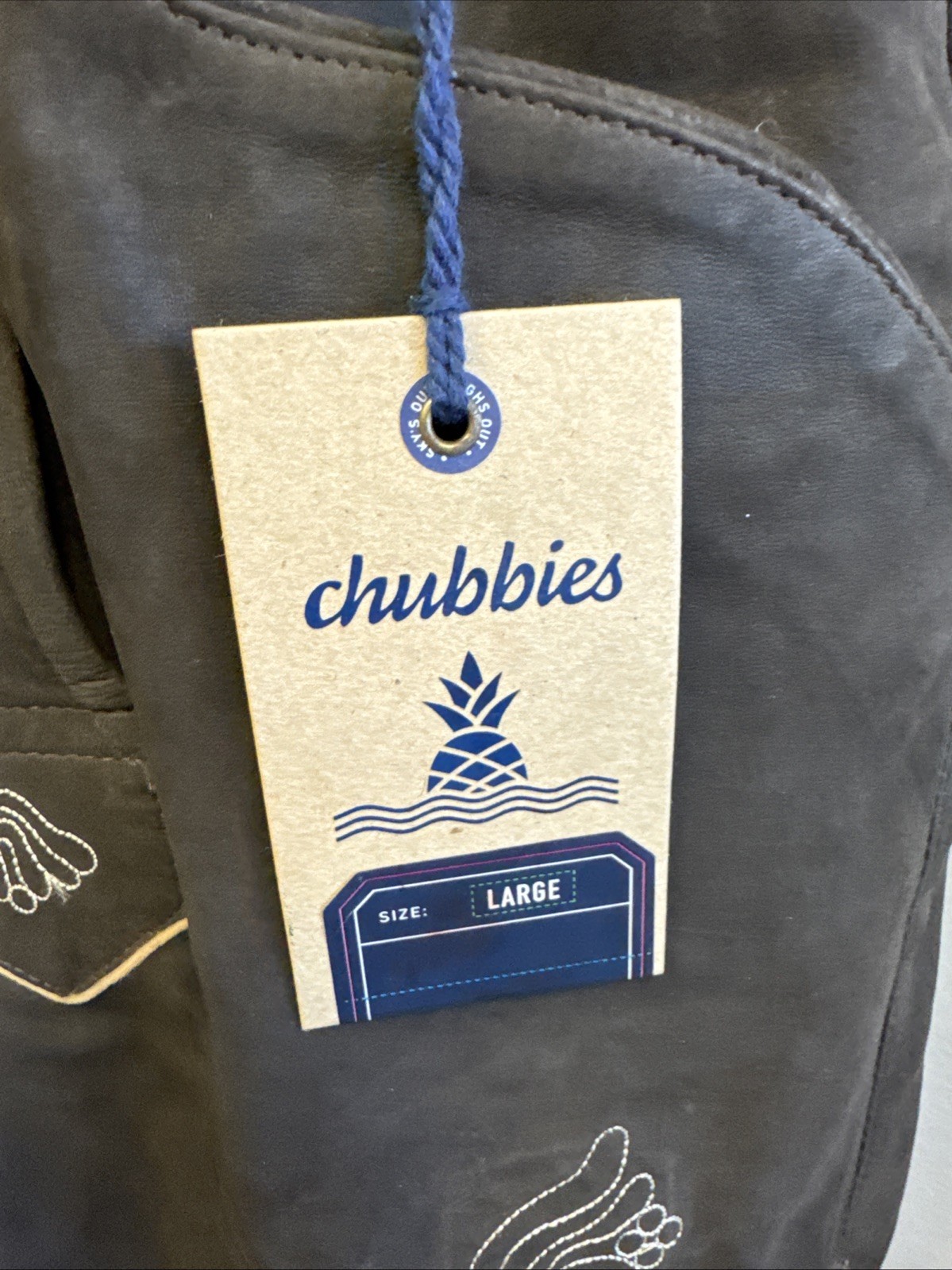 NWT Chubbies Mens Large Lederhosen Brown Suede Lamb Leather German Oktoberfest