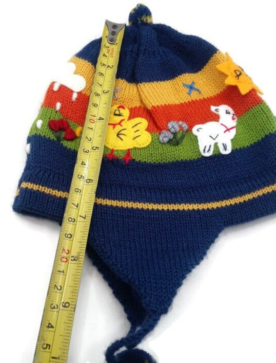 Handmade Chullo for kids – Peruvian Warmer hat for Winter knitting in Woll