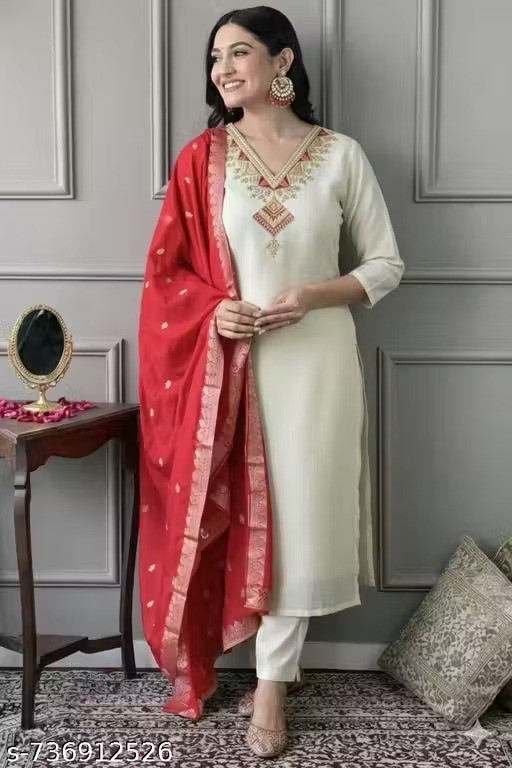 Indian Salwar Kameez Suit Readymade 3Pc Women Party Wear Dress Dupatta