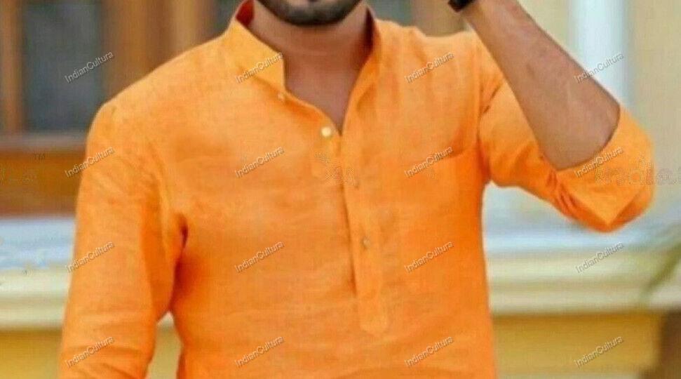 Mens Kurta Mens Shirt Long Sleeve Kurta Loose Shirt Mens Cotton Clothing