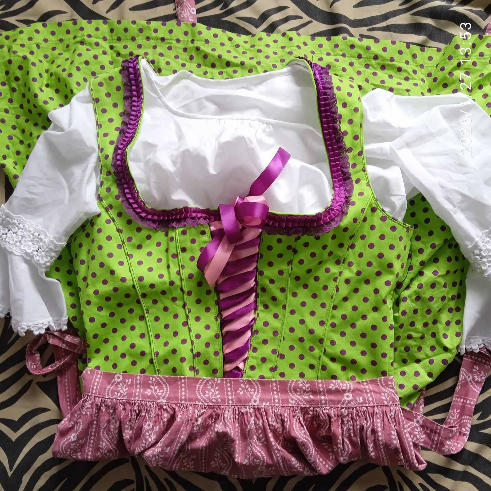 Landhaus Tyrol Dirndl Oktoberfest Dress Size EU 38 and white blouse