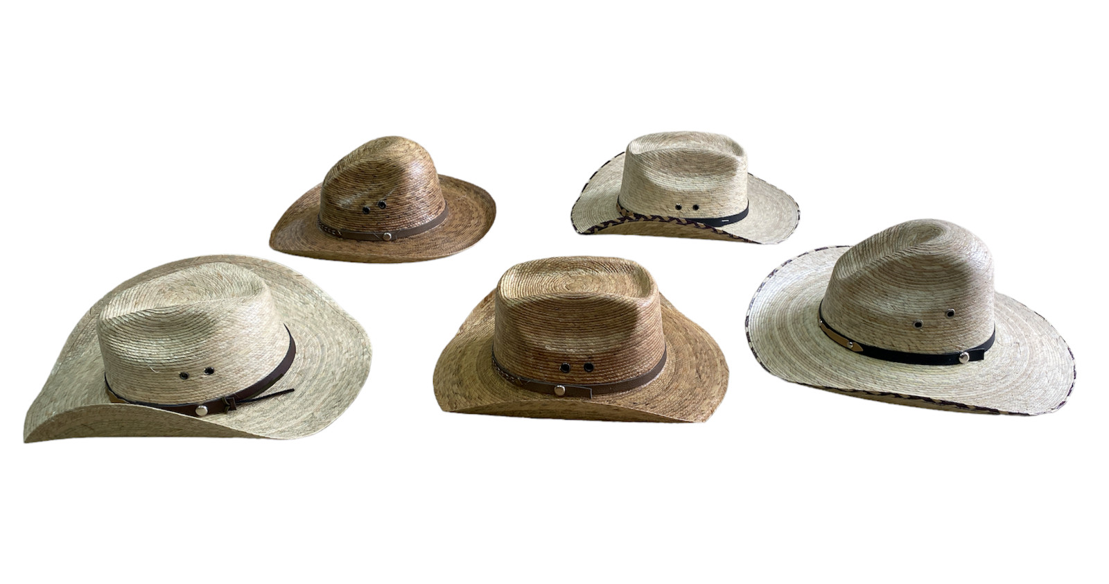 10 WHOLESALE SET KIDS MEXICAN PALM HATS , OUTDOOR ,SOMBRERO , PARTY , 4 -8