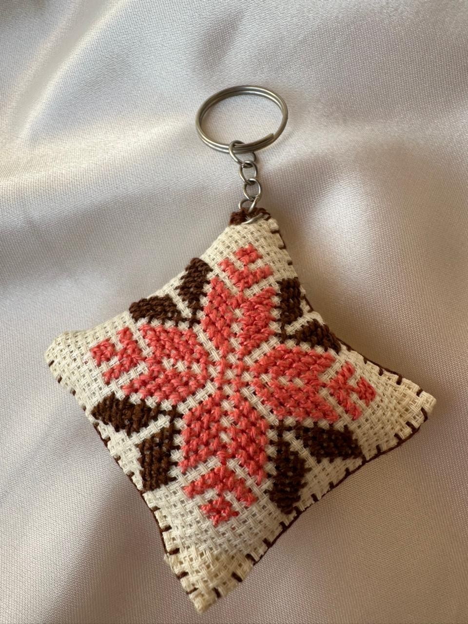 Accessories Keychain Handmade Palestinian Tatreez Mini Cushion Traditional Gift