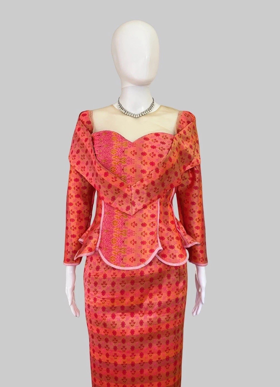 Khmer Traditional Outfit / Cambodian Clothes – 2 Piece, Khmer Shirt & Skirt