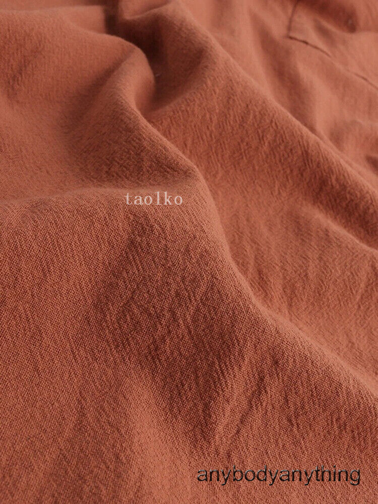 Mens Cotton Muslim Clothing Long Sleeve Islamic Saudi Arab Kaftan Robe Loose Fit