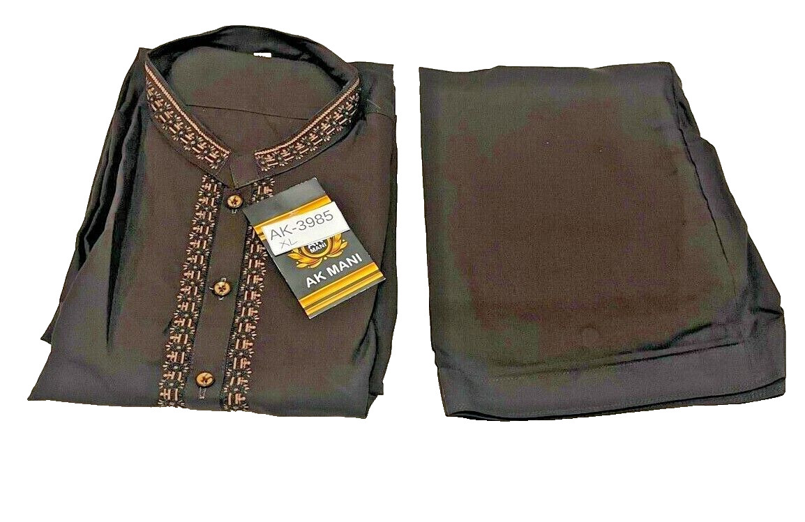 Pakistani Shalwar Kameez Mens Style ReadyMade D-Brown Color Extra Large AK-3985