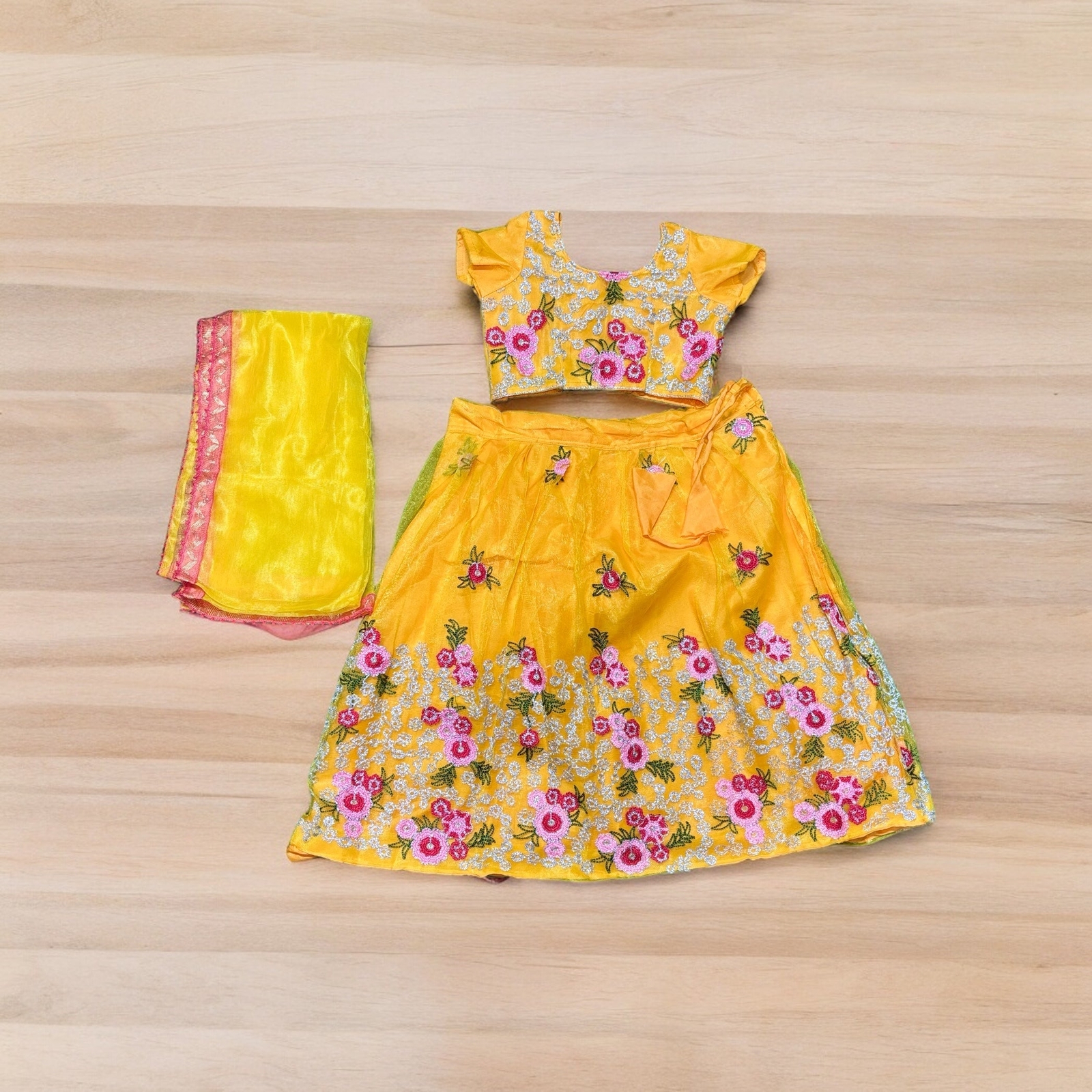 Traditional Girls Lehenga Choli Set – Ethnic Wear for Kids-029