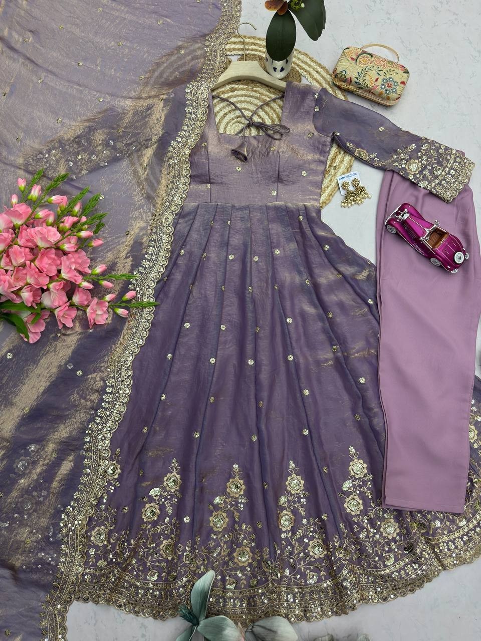 Sangeet reception dance wear Anarkali Gown 3 pics Suits for women