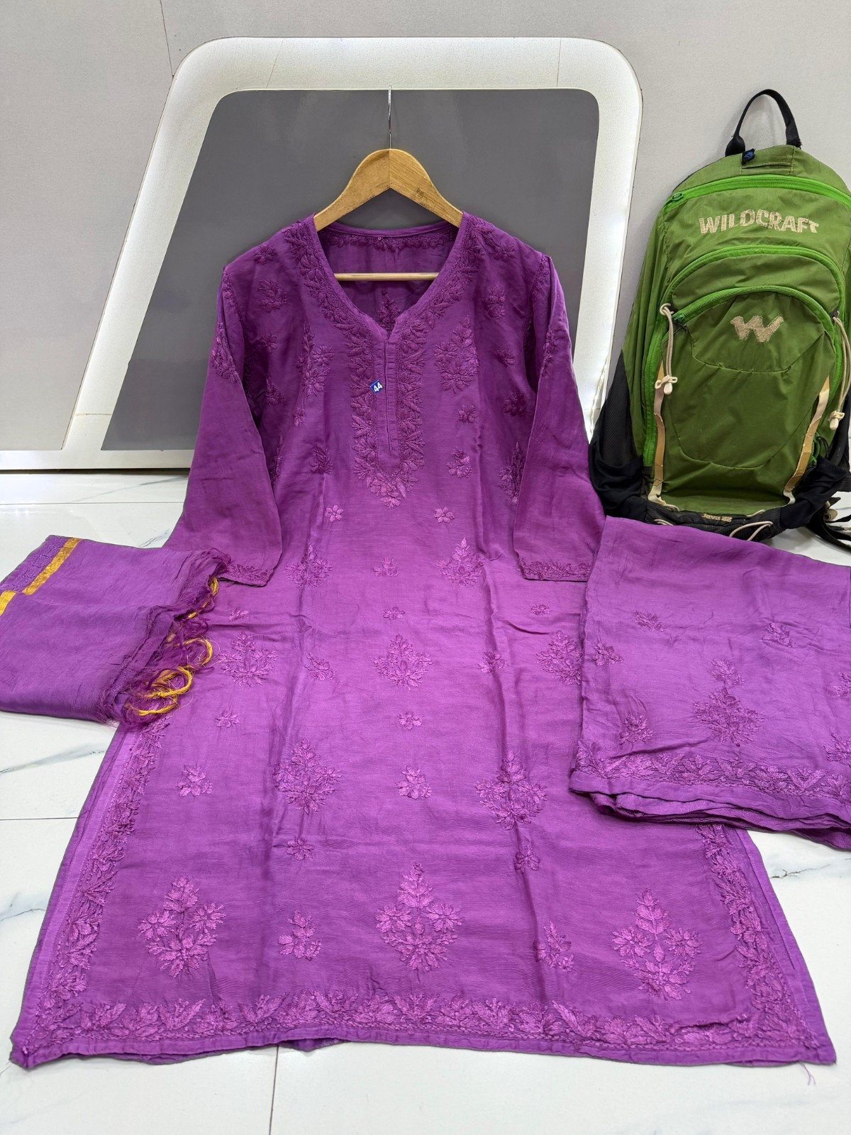Elegant 3 Piece Plazo Set for Women | Linen Cotton Kurti wit – Handmade in India