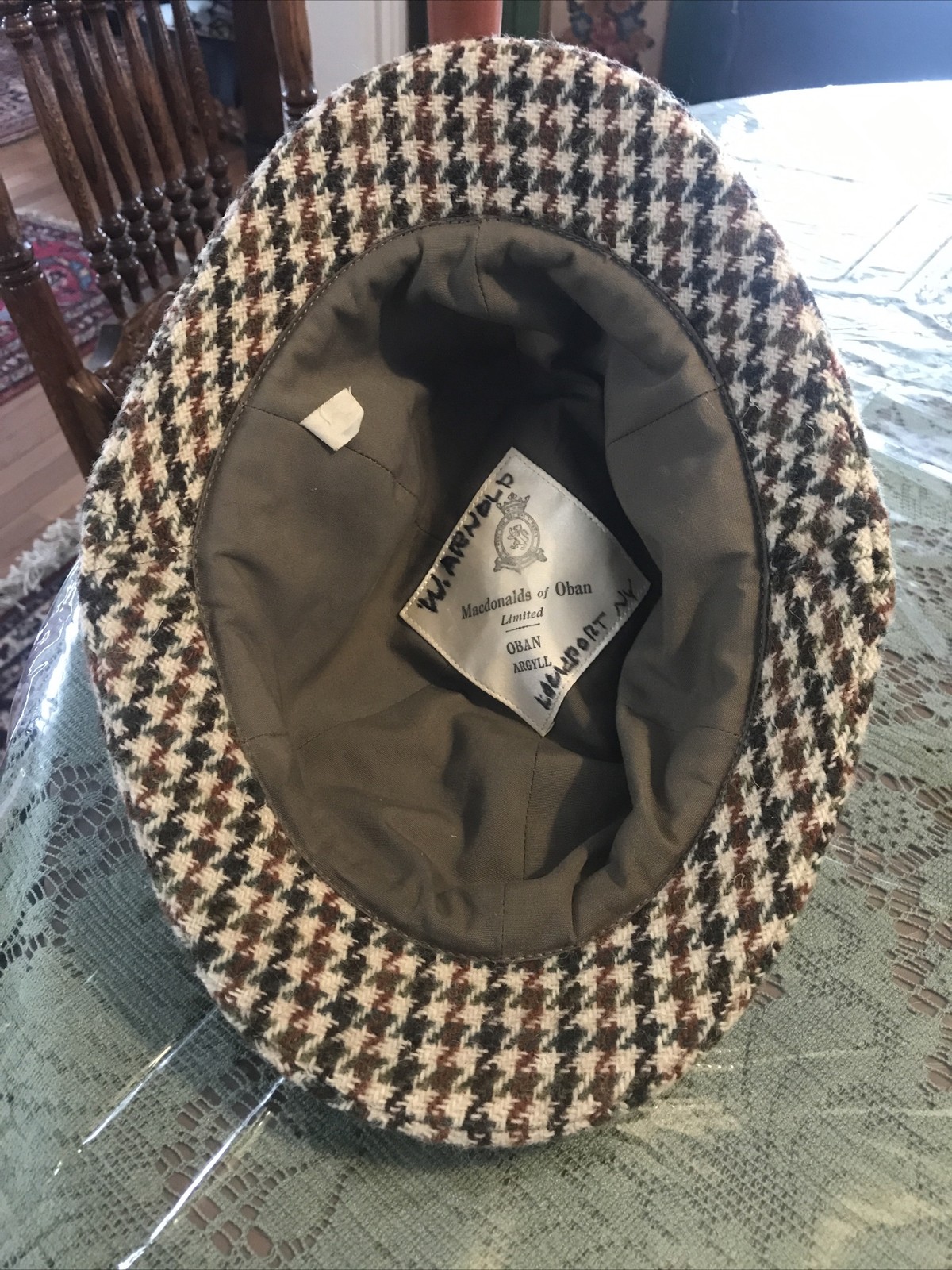 Super Vintage Macdonalds Of Oban Argyll 7-1/4 English Hunting Shooting Style Hat