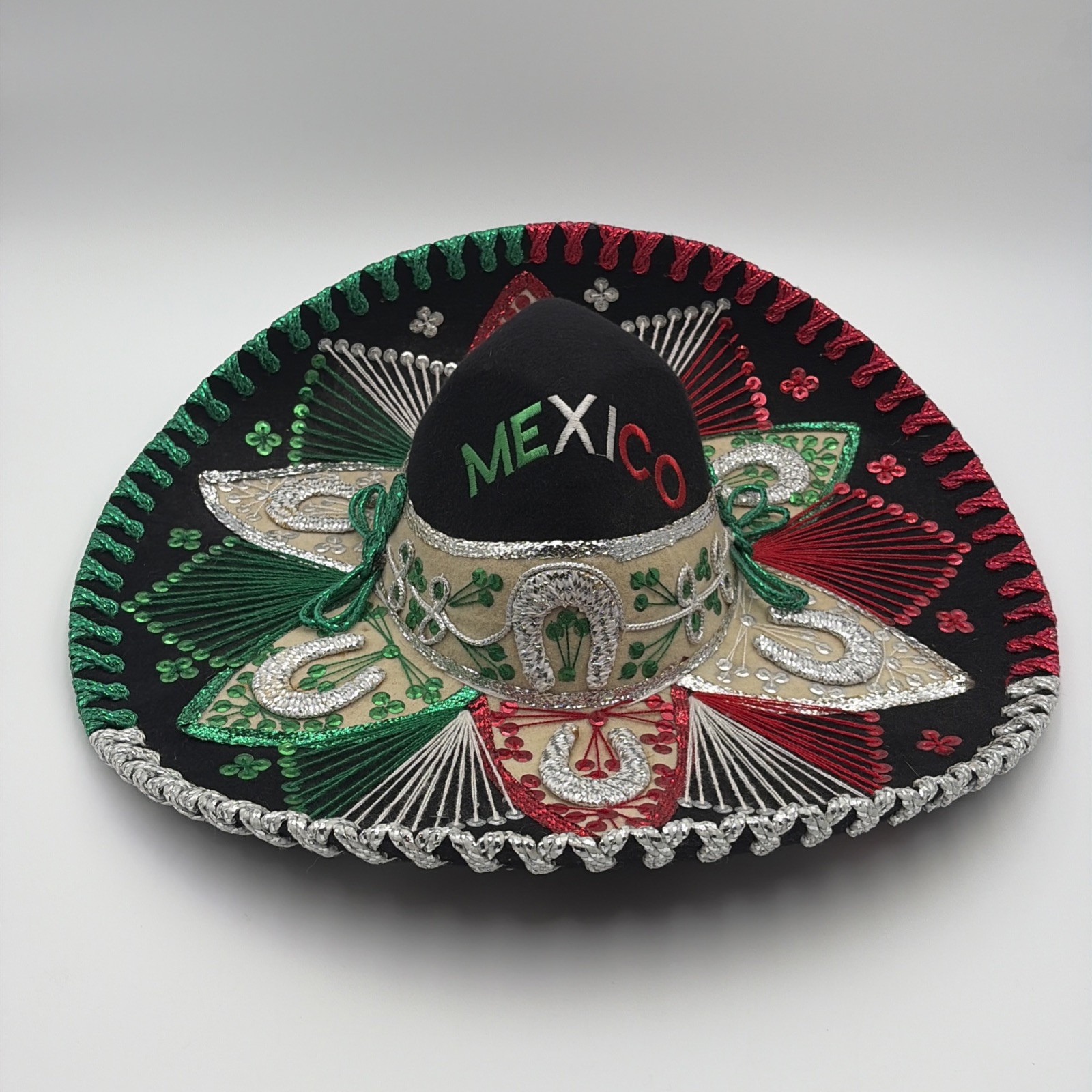 Sombrero Authentic Vintage Gonzalez Mexico Flag