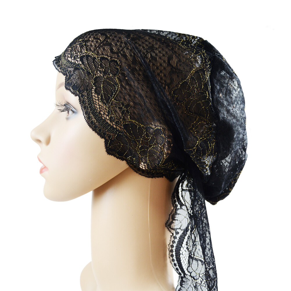 Muslim Women Lace Hat Islamic Inner Caps Headwear Underscarf Hijab Headwear Wrap