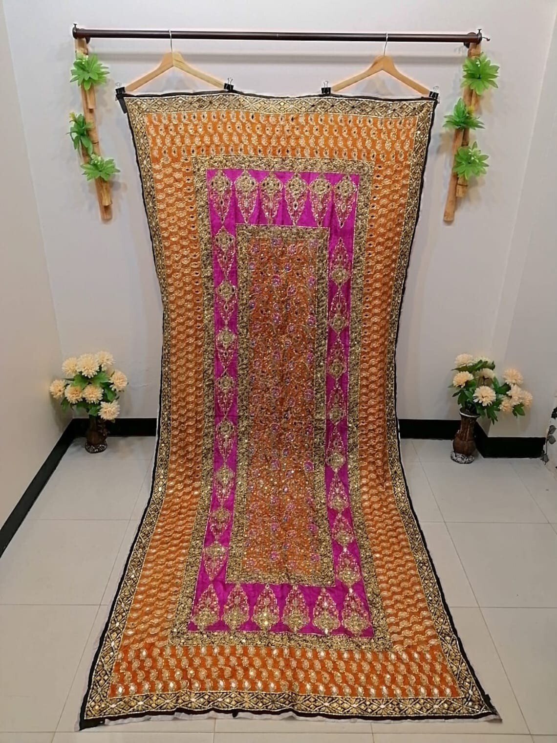 New fancy wedding collection heavy mirror work Pakistani handmade dupatas