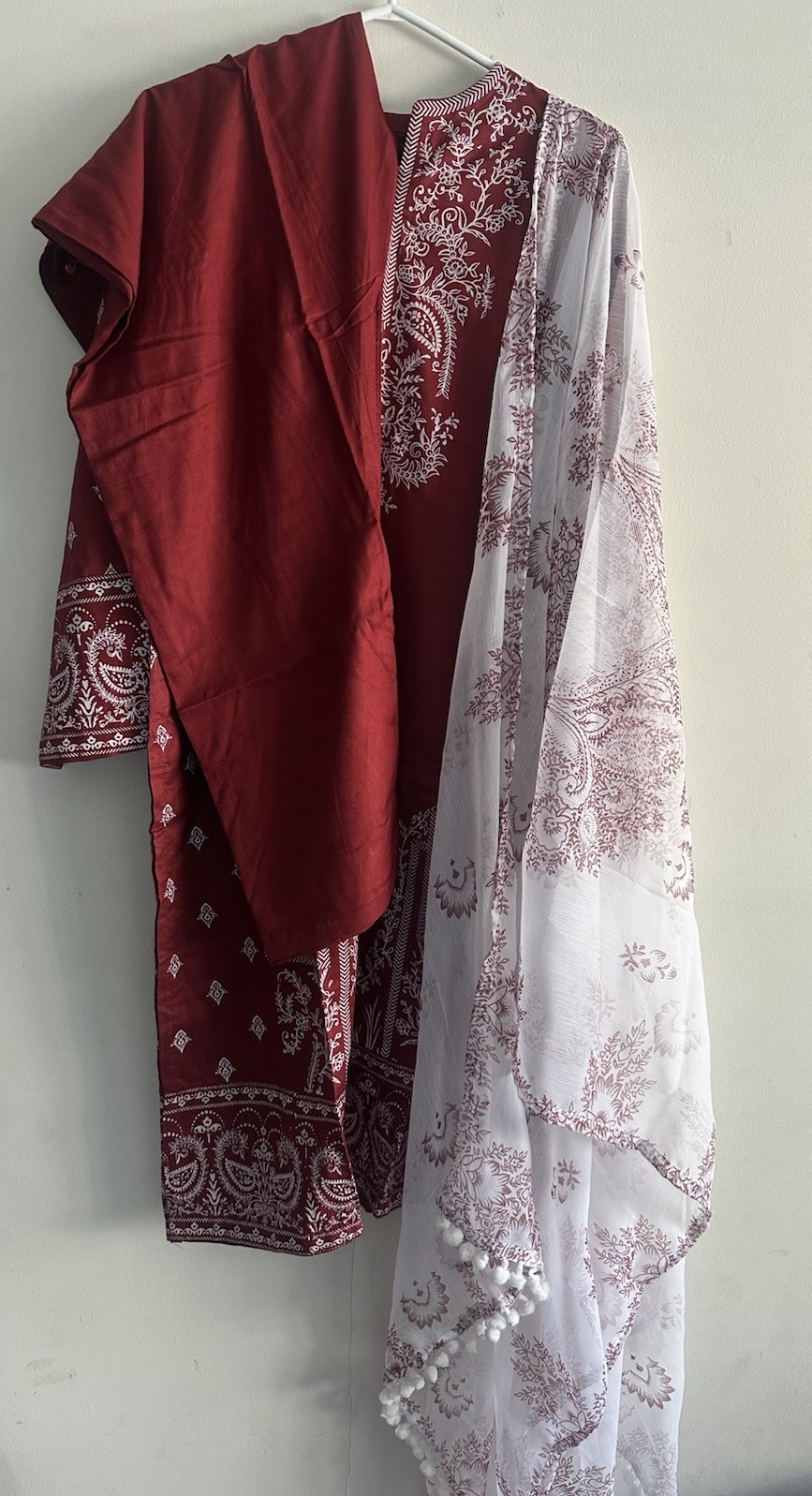Women Pakistani 3 Piece All Season Wear Outfit Size Large