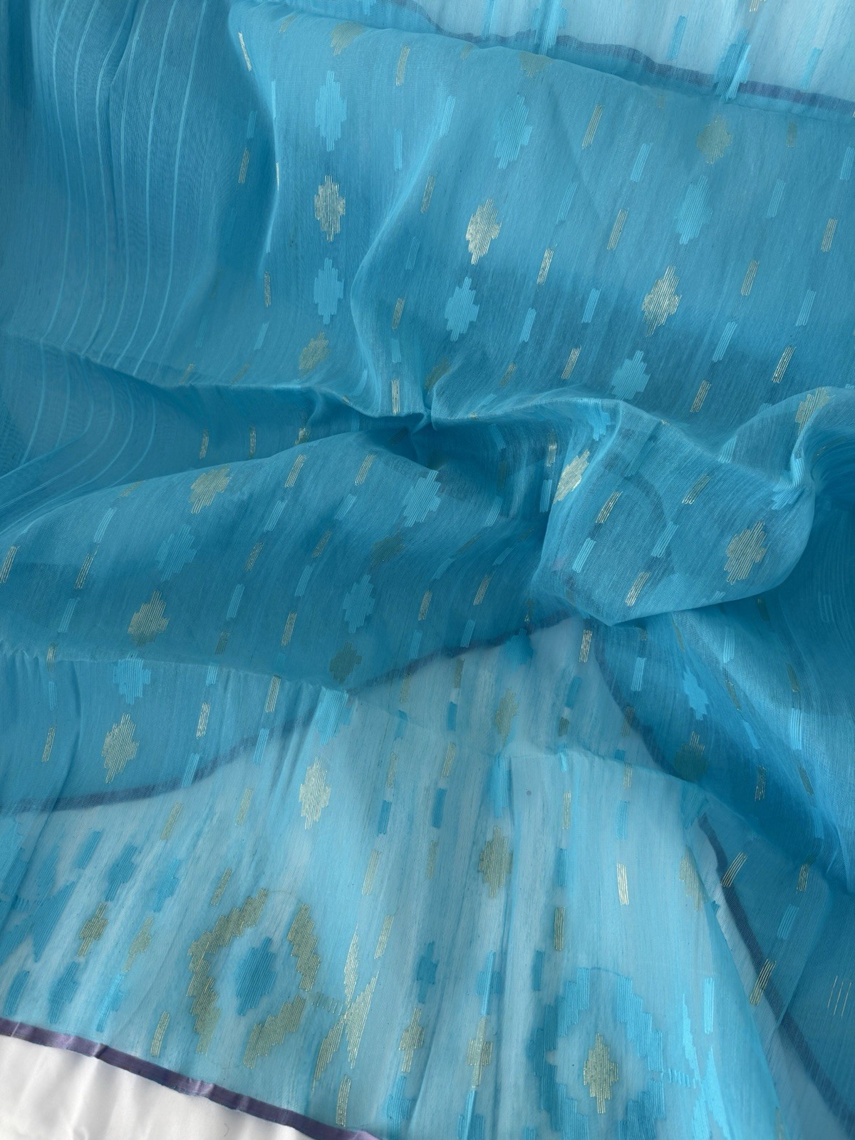 NEW, Handmade, Original Dhakai Jamdani Saree ( item#L2214 ) Only $40