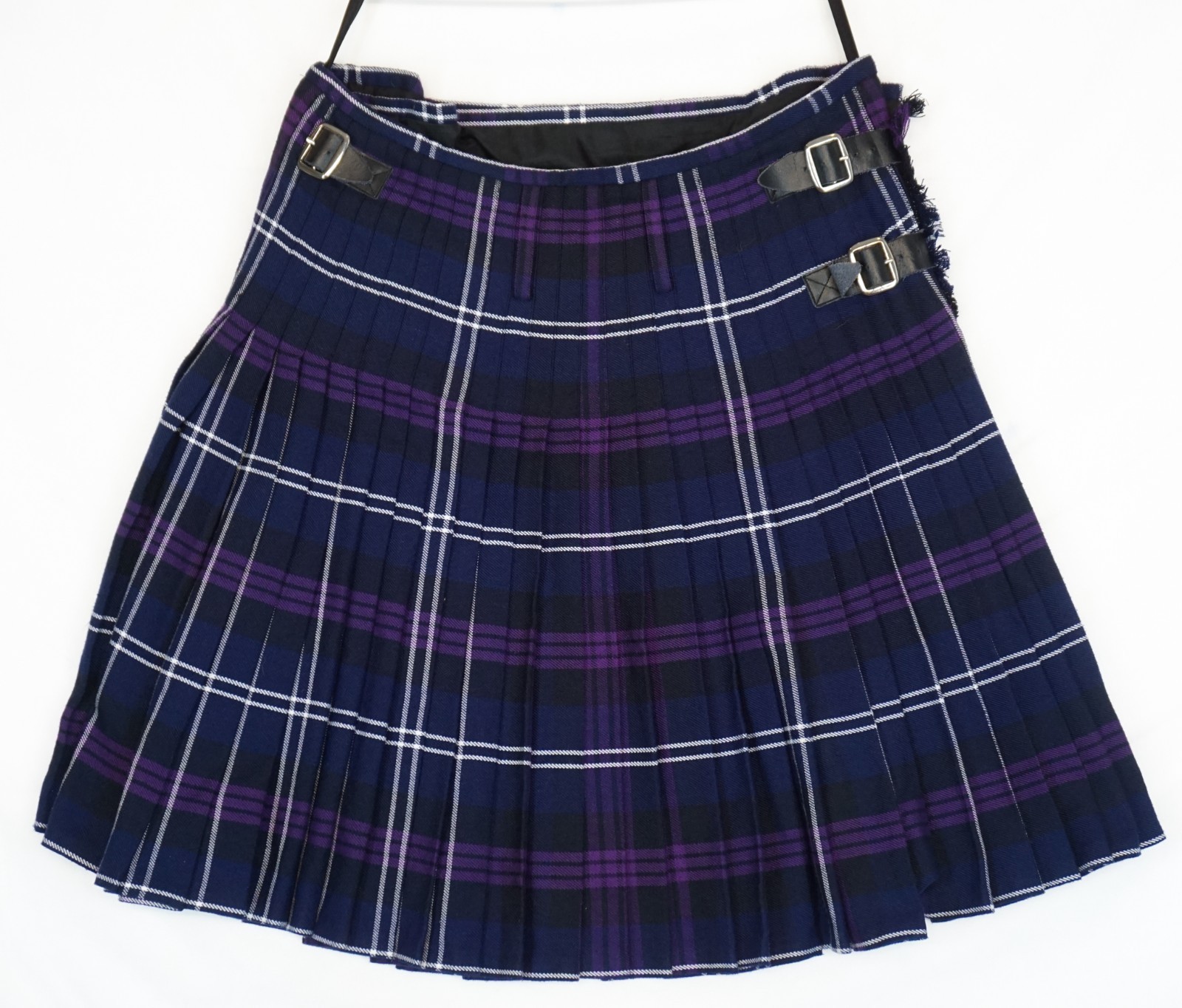 Scottish Highland Purple Woven Wool Tartan Kilt Size 40 Waist 36+