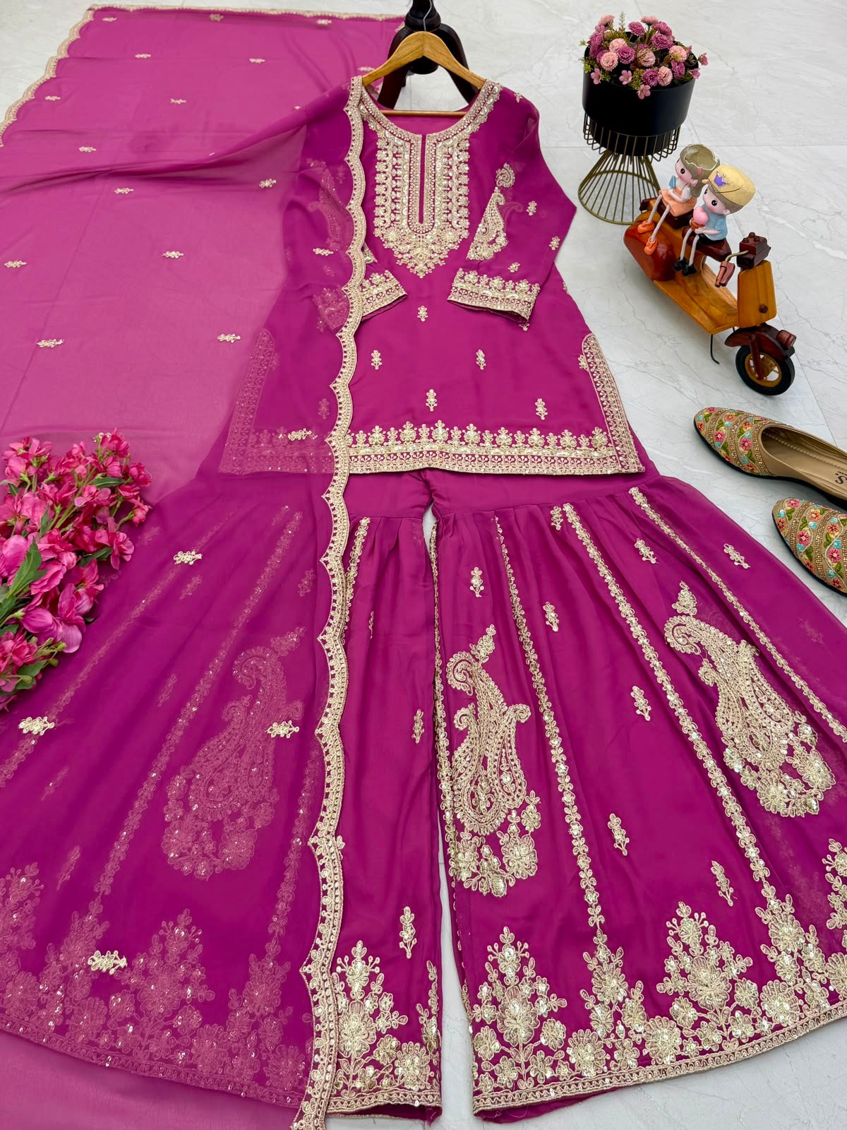 BOLLYWOOD SUIT SHARARA SALWAR KAMEEZ PAKISTANI INDIAN WEDDING PARTY WEAR DRESS