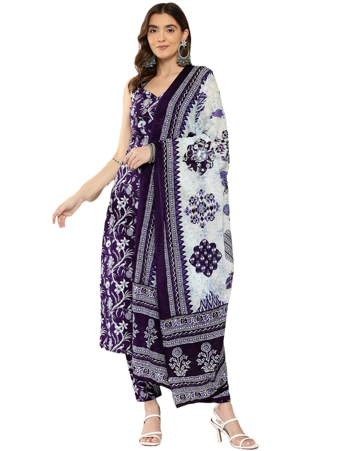Women Rayon Blend Kurta Pant With Dupatta