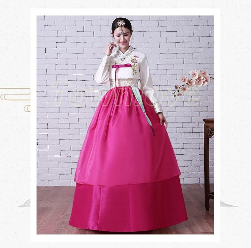 New Traditional Korean Hanbok Dress Korean Folk Stage Dance Costume Hanbok Dress