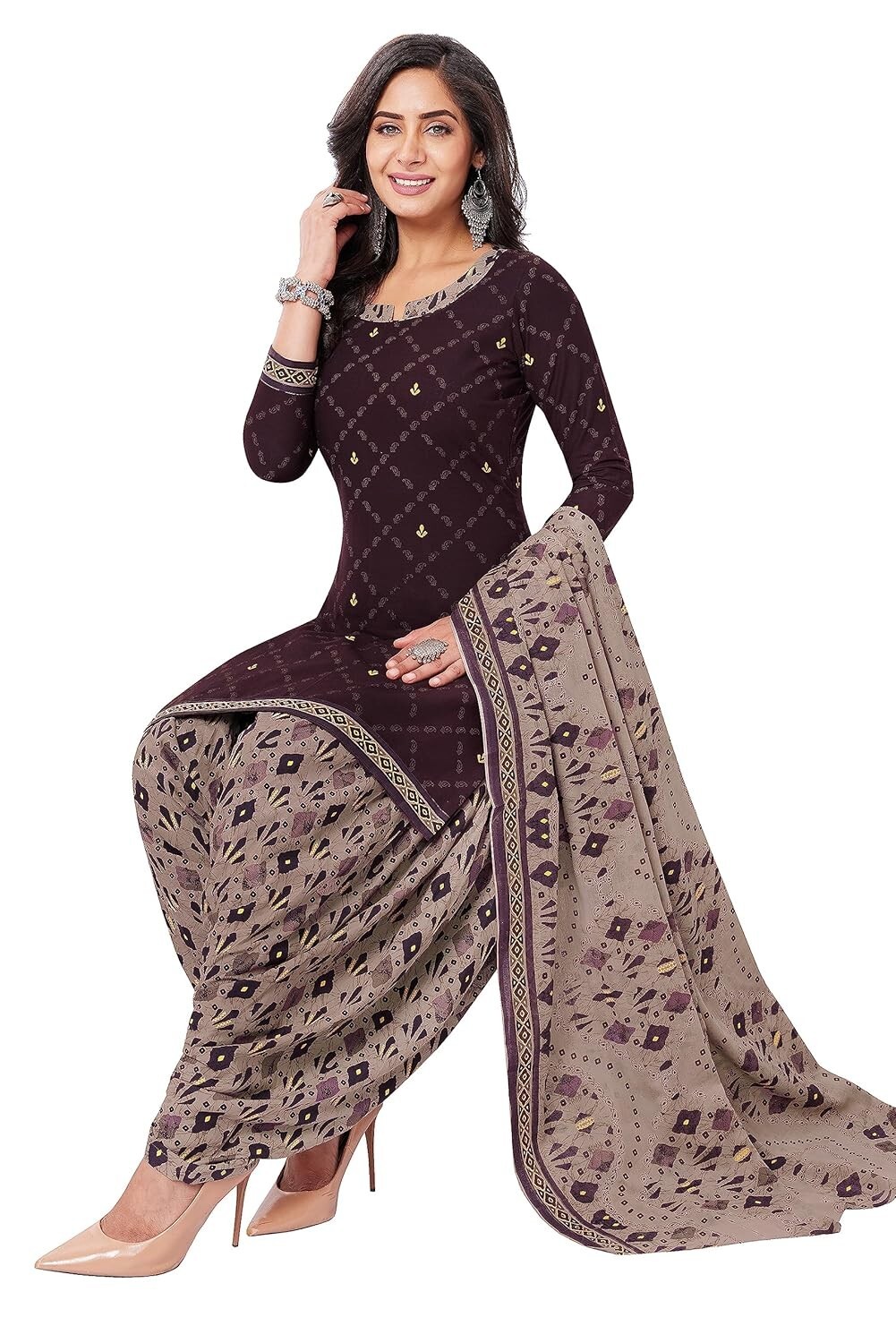 Cotton Printed Readymade Salwar Suit For Women