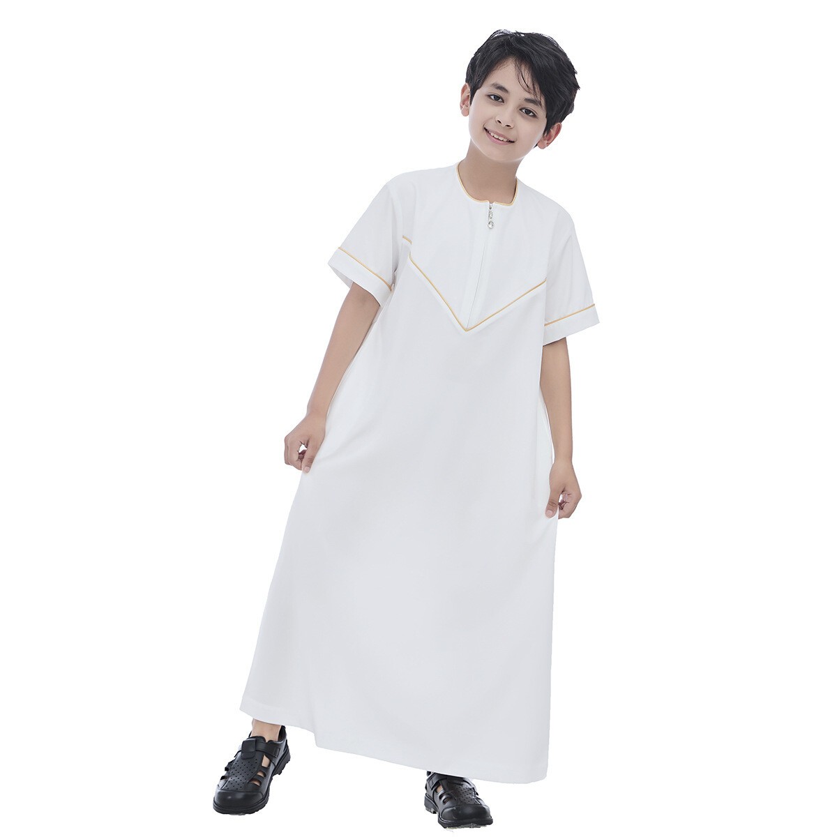 Islamic Kids Boys Abaya Thoub Thobe Kaftan Jubba Thawb Daffah Dishdasha Ramadan