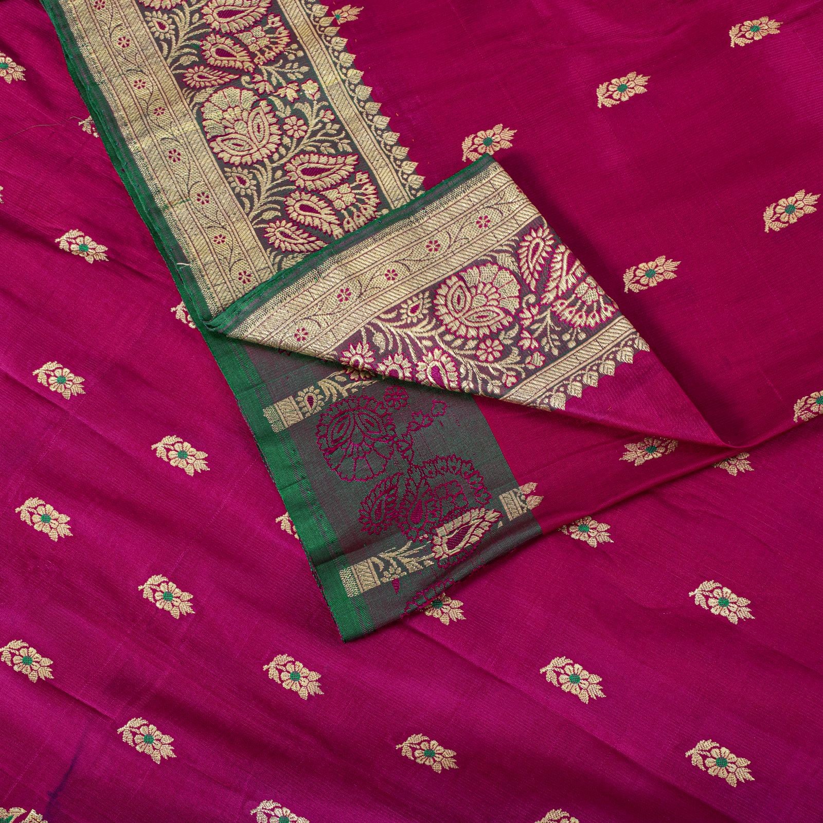 Sanskriti Vintage Pink Pure Satin Saree Banarasi Brocade Meenakari 5 Yard Sari