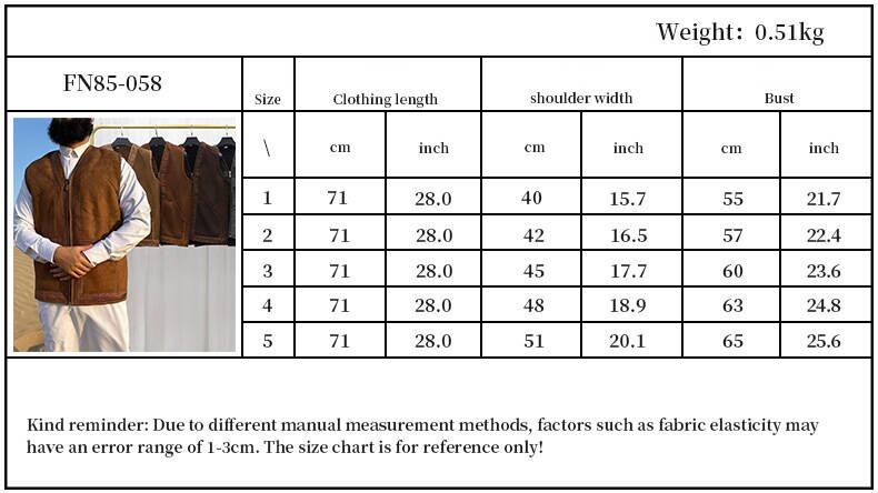 Men Winter Thick Solid Color Suede Vest Warm Formal Casual Sleeveless Waistcoat
