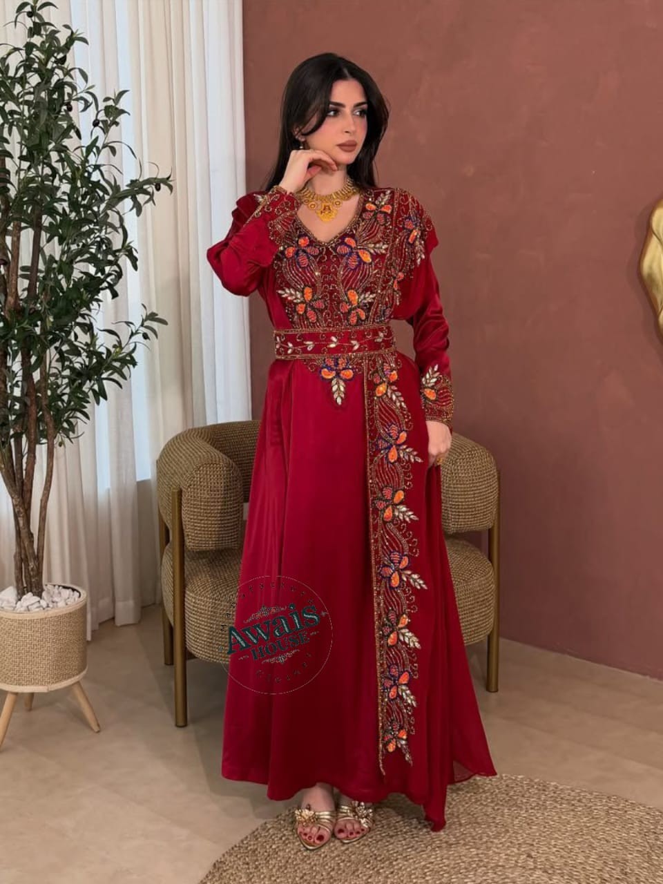 Polyster caftan abaya farasha jalabiya islamic clothing muslim evening caftan