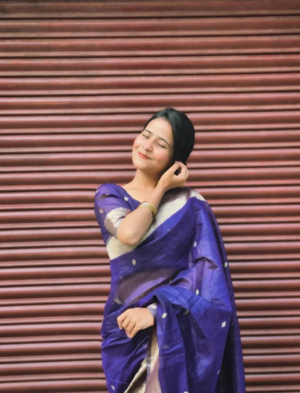 Elegant Blue Cotton Saree for Women