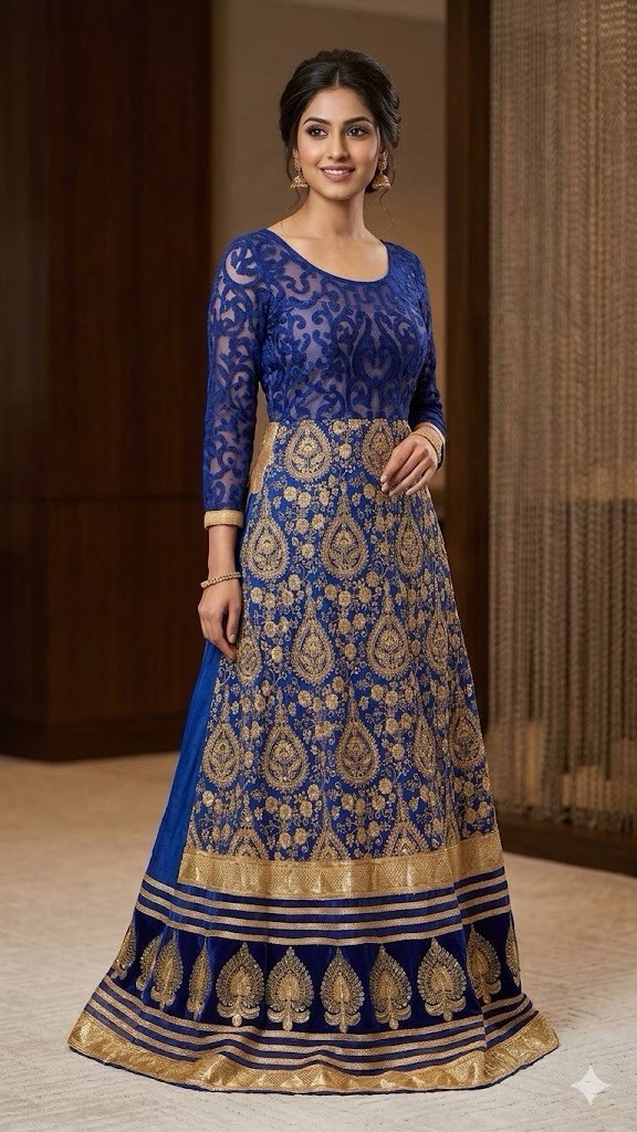 Royal Blue sharara Salwar Kameez Indian Outfit