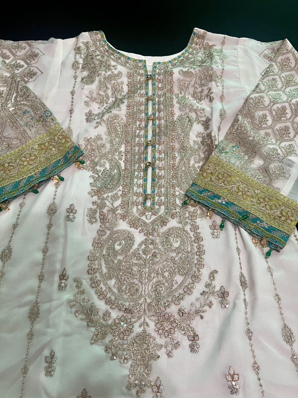 PAKISTANI MARIA B COPY CHIFFON PARTY WEAR DRESS