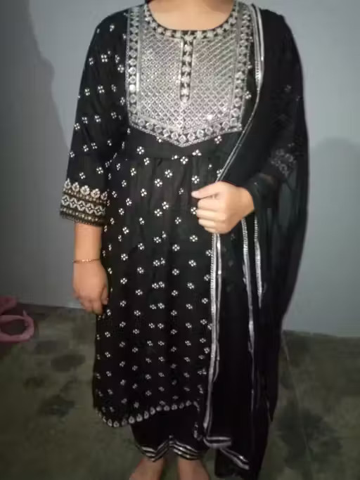 Embroidered Suit Set Women Ethnic Wear Daily, Party Wear Kurta Set Suit Set