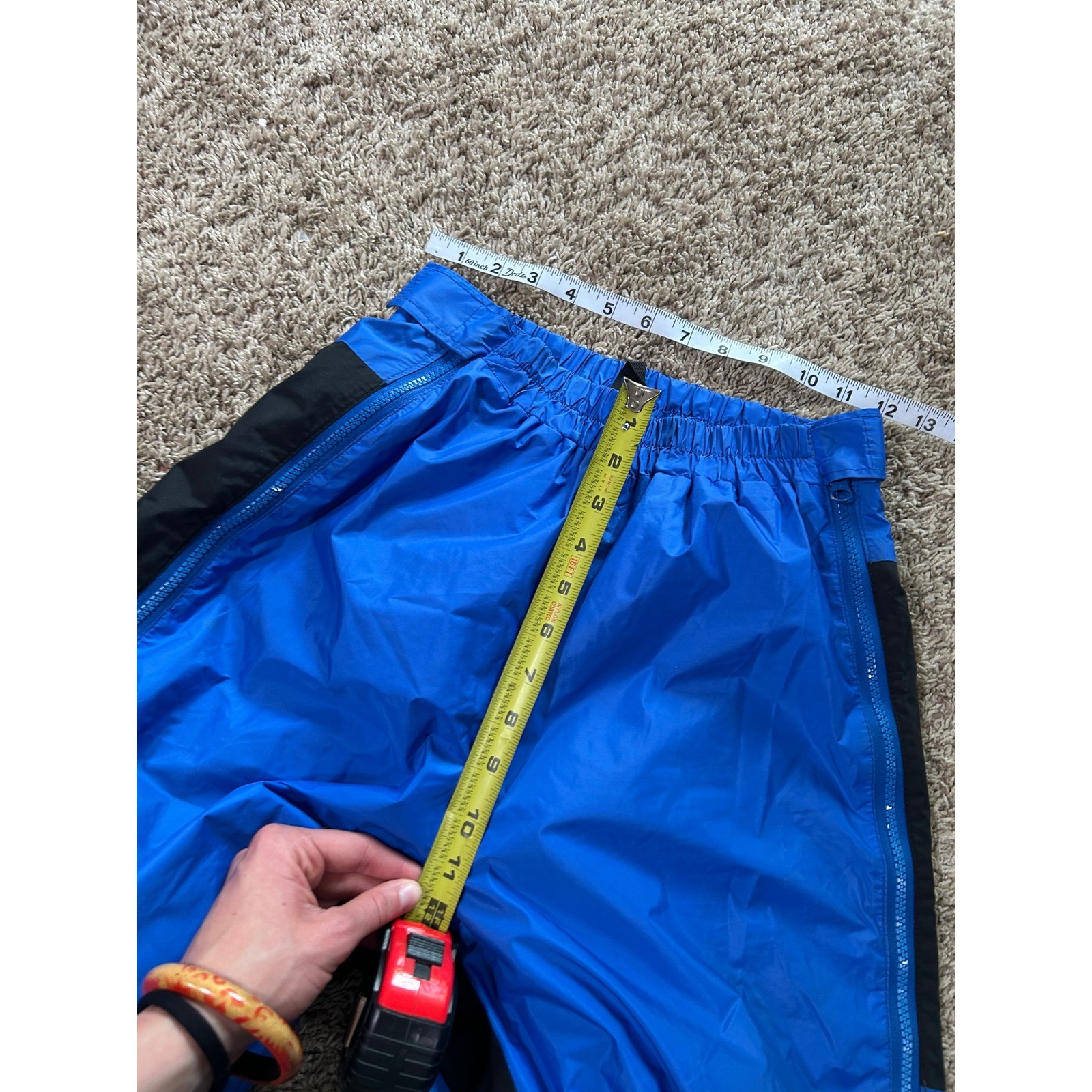 The North Face Vintage Gore-Tex Rain Pants Blue Black Colorblock Womens Small