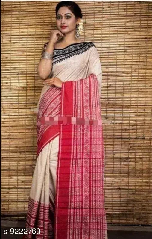 Women’s Khadi Cotton saree With Separate Blouse