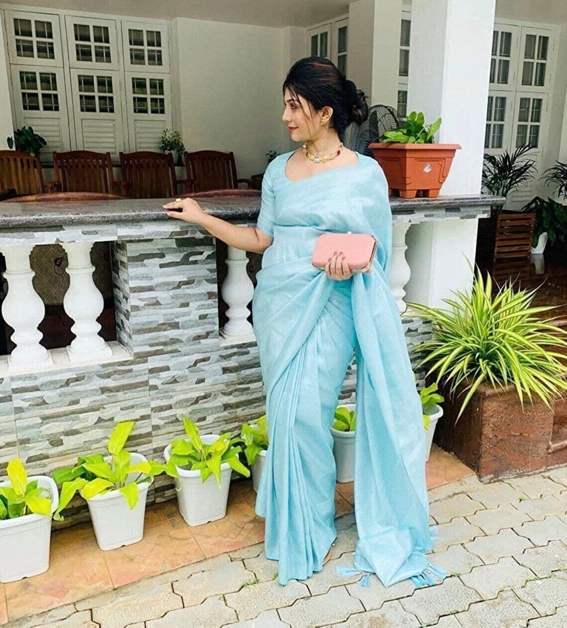 Beautiful Designer Saree Sky Blue Saree | Bridal Saree | New Sari