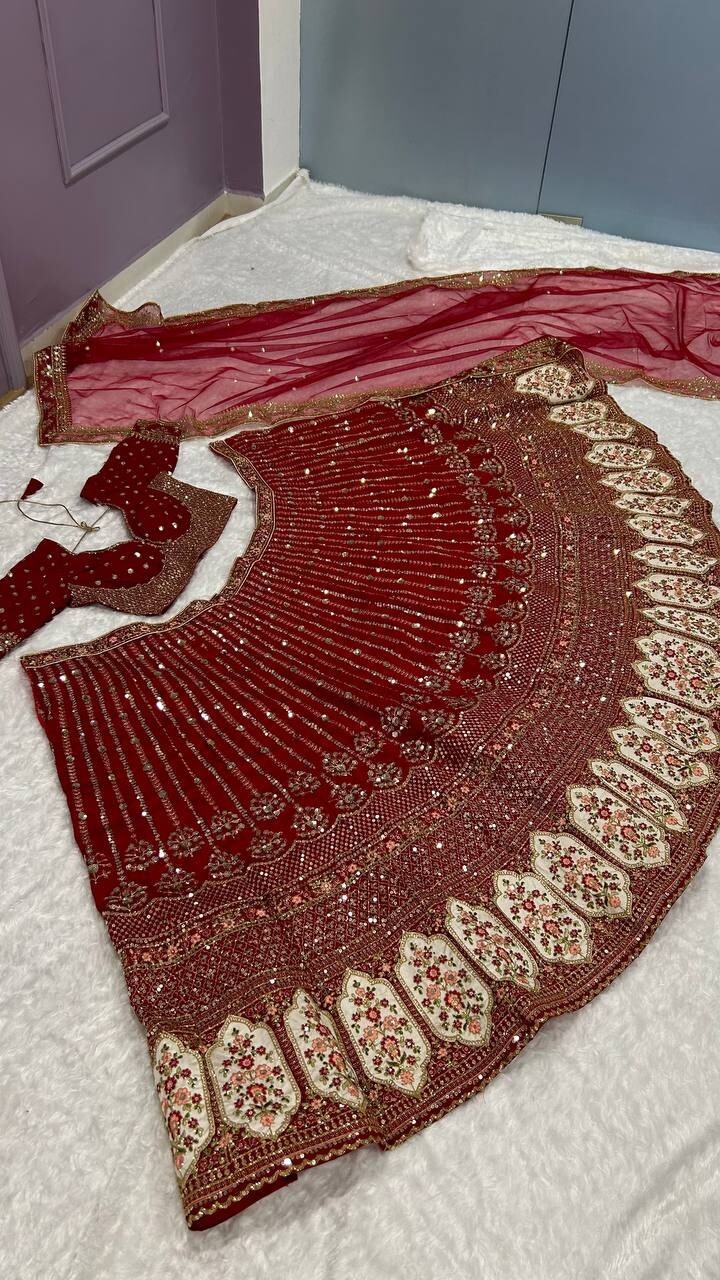 Bridal Look Rangoon Silk Maroon Lehenga Choli With Dupatta For Wedding Wear