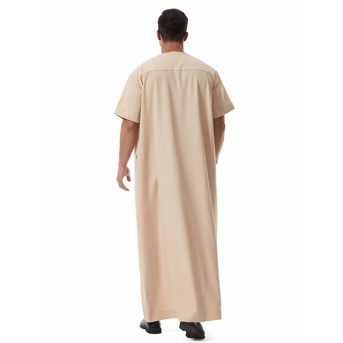 Men Thobe Jubba Thoub Muslim Men Short Sleeve Kaftan Saudi Arab Thoub Dishdasha