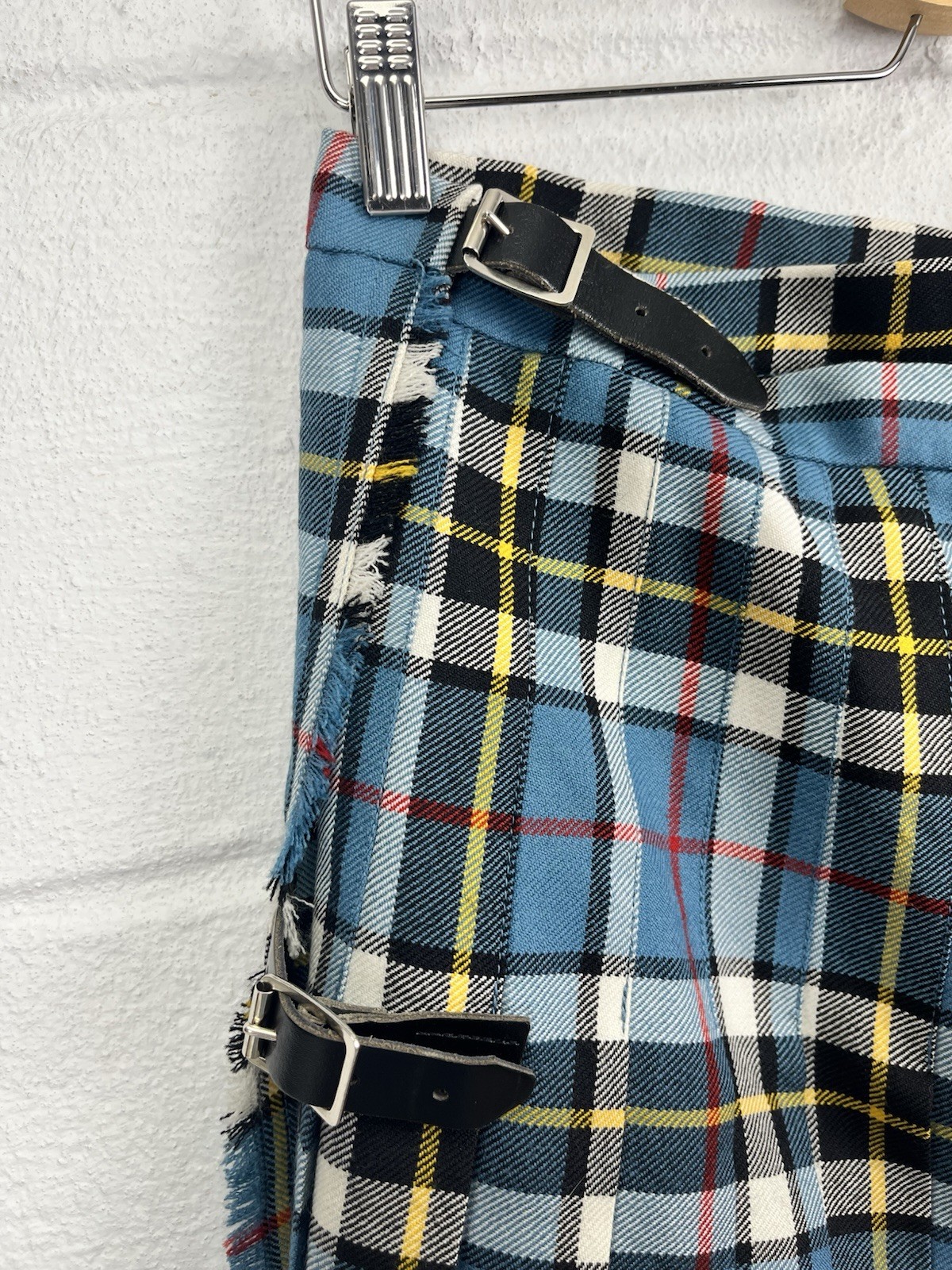 Lochcarron of Scotland Kilt Thomson Blue Tartan 38″ Waist 26″ Length 100% Wool