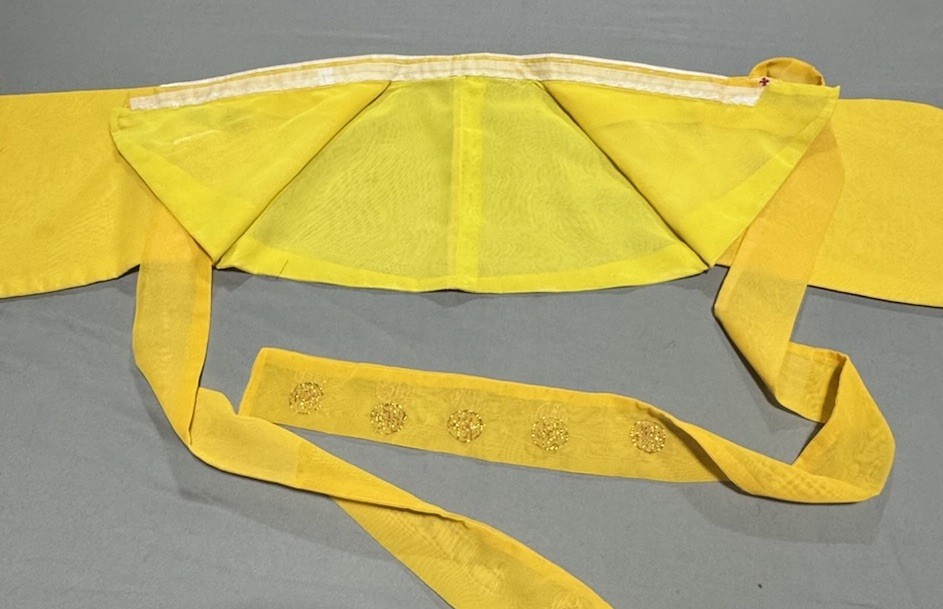 Custom Authentic Korean Hanbok Yellow Crane Formal Petite Traditional Petticoat