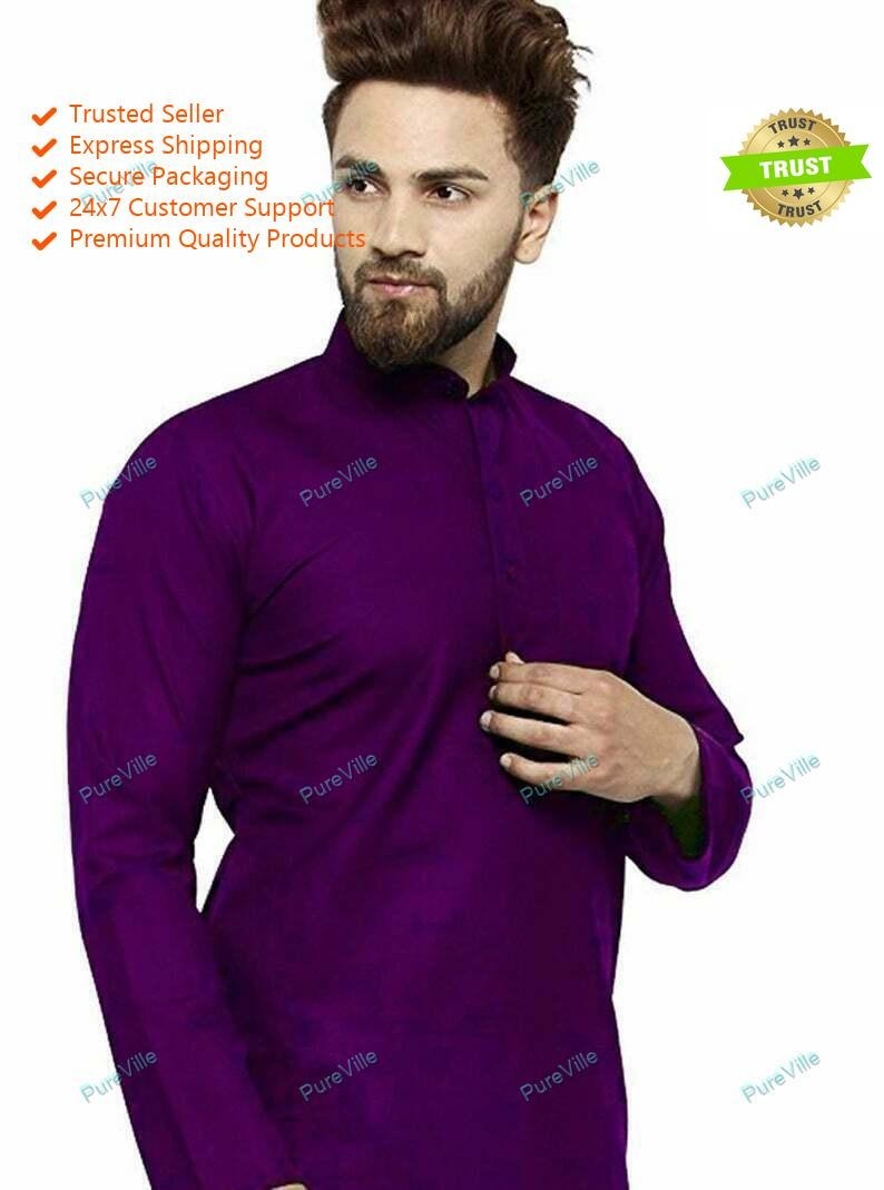 Mens Kurta Designer Traditional Kurta for Special Kurta Loose Shirt Mens Lounge