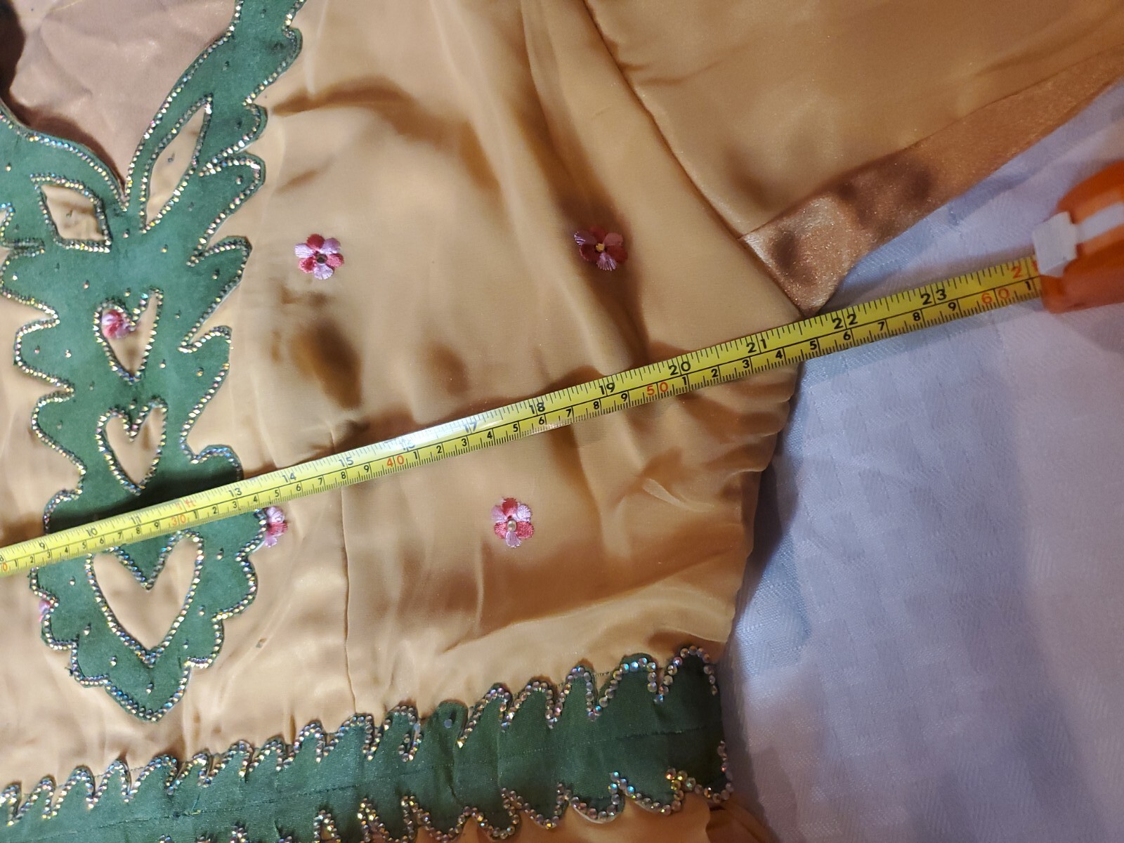 Yellow Green Anarkali Kurta Kurti Gown Dress Floral