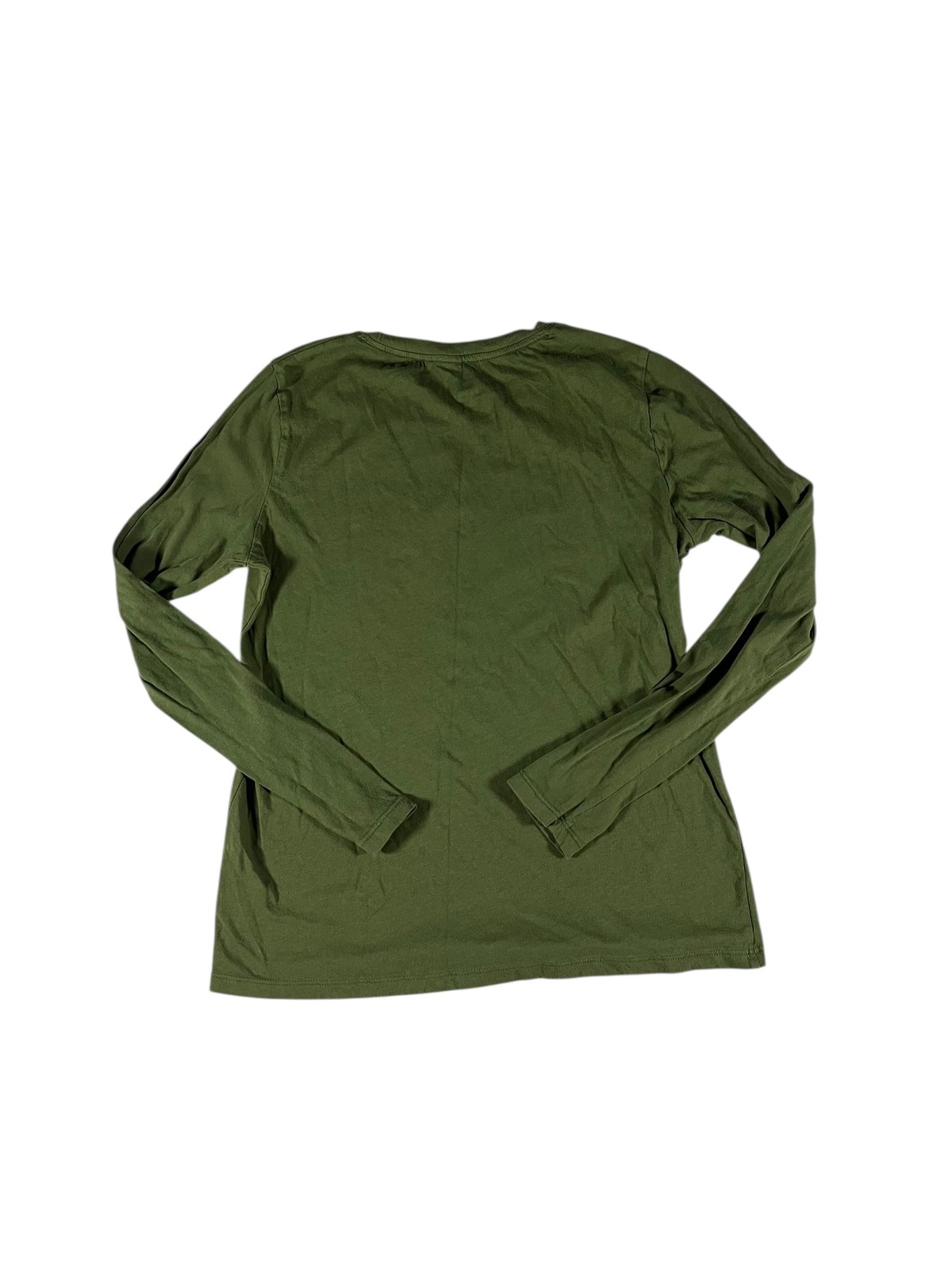 Time and Tru Women’s Green Long Sleeve Crew Neck T-Shirt Size S 100% Cotton
